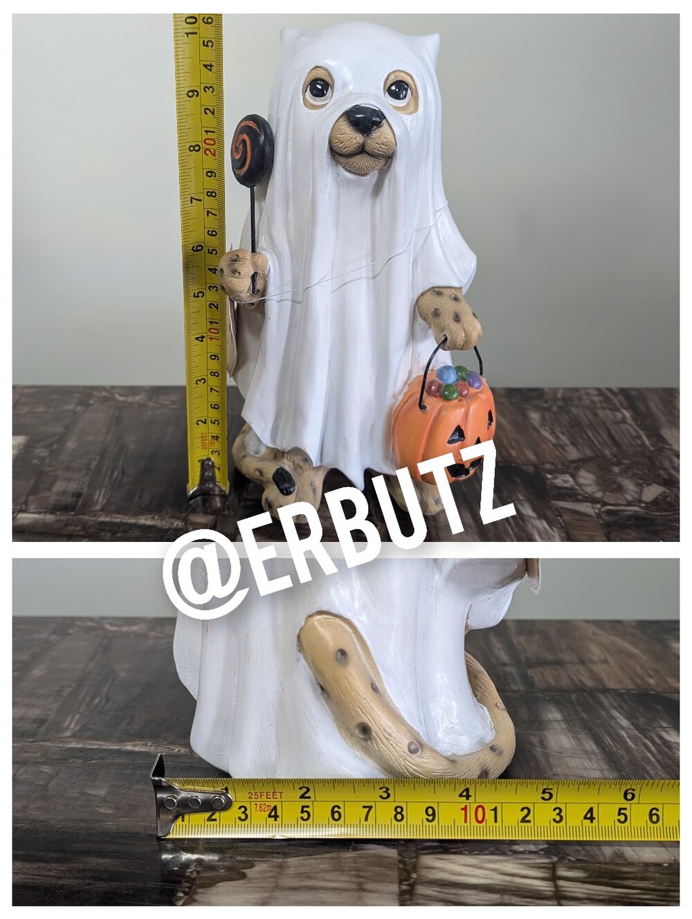 Sweet Street Ghost Dog w/ Lollipop + Jack O'lantern Halloween Figurine Decor๐ถ๐ - Picture 7 of 7